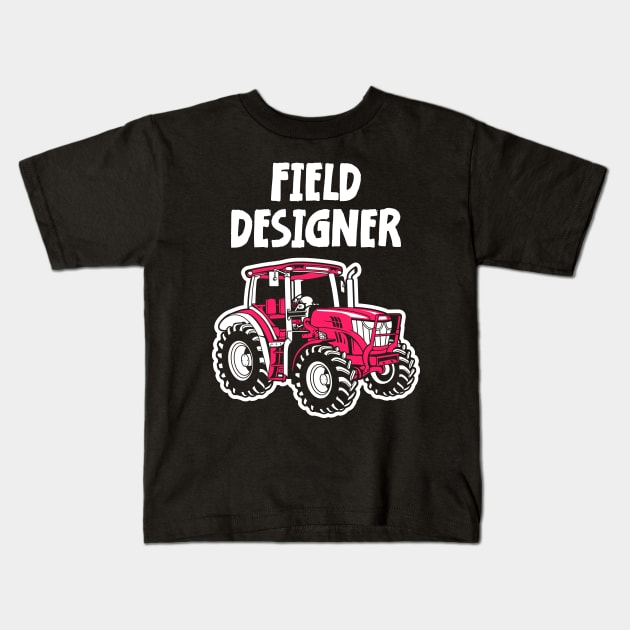 tractor boys kids cool dudes driving tractor Kids T-Shirt by jodotodesign